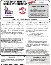 July 2013 Pest Control Newsletter