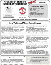 October 2014 Pest Control Newsletter - Termite Inspection Orange County ...